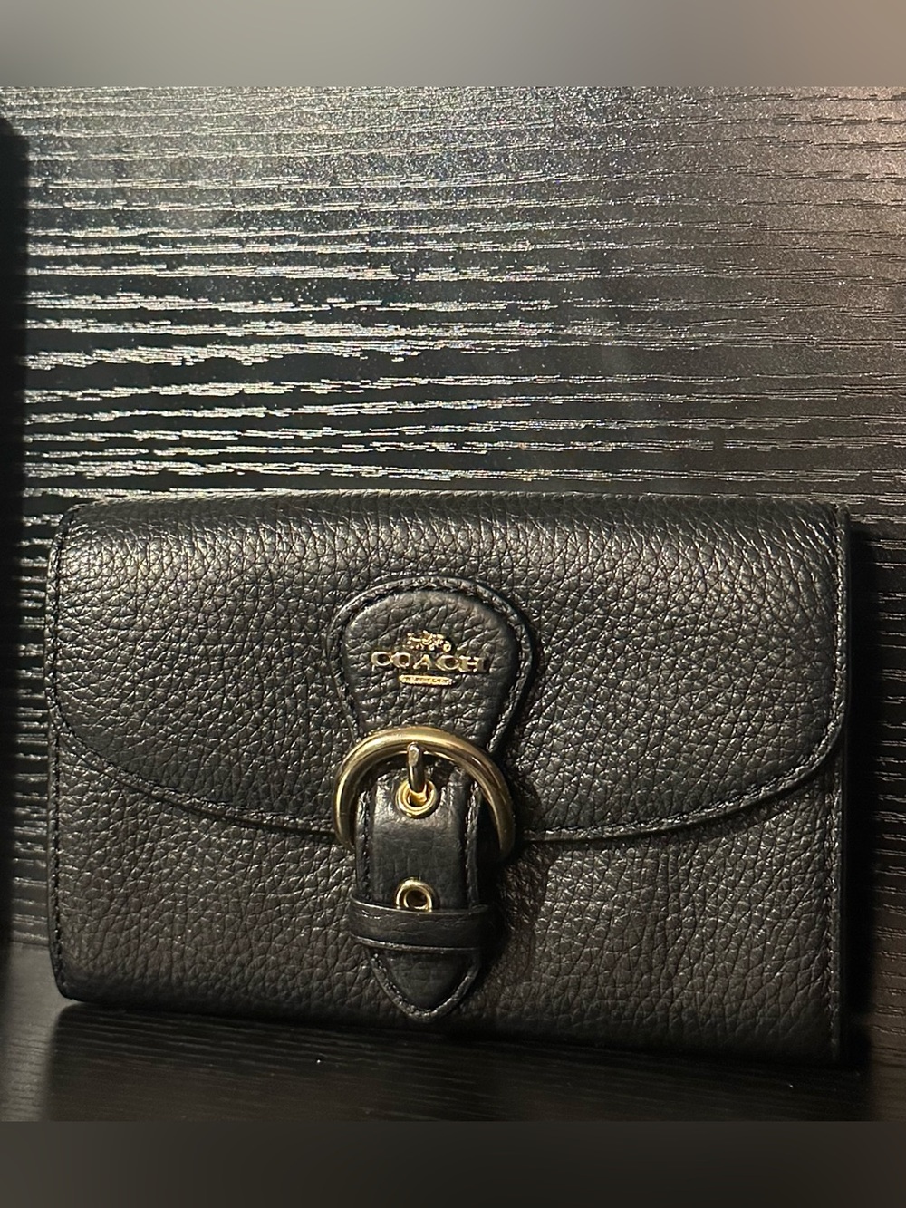 Coach Kleo Wallet, Style #C6896 Leather Long Wallet Gold Continental Wallet